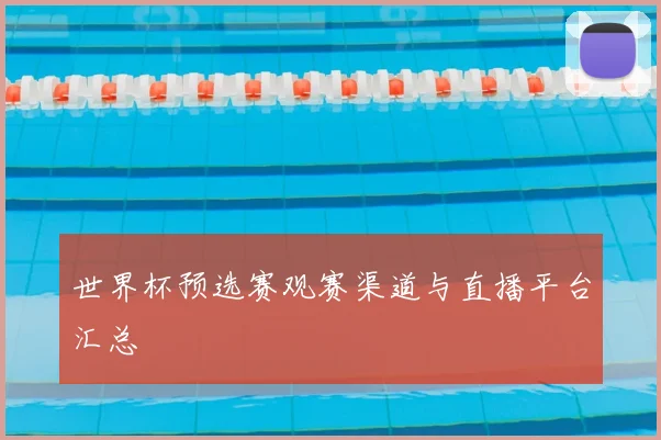 世界杯预选赛观赛渠道与直播平台汇总